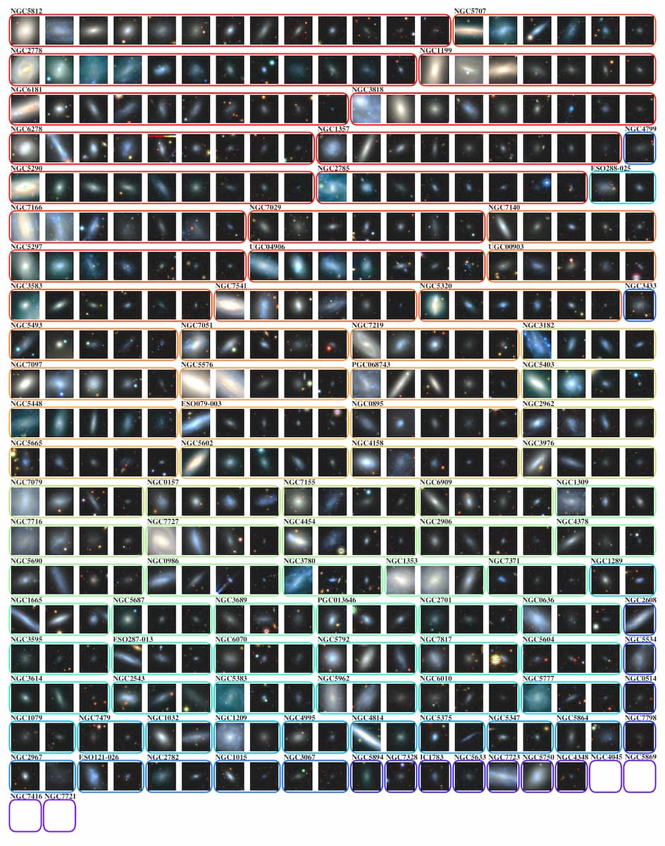 Images of 378 SAGA satellites, grouped by system.